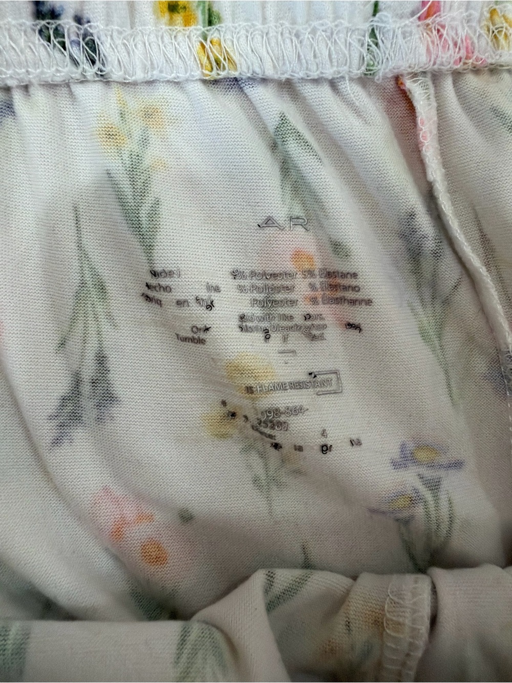 Tahari White Floral Pajama Set with Pink Trim - Picture 3 of 6